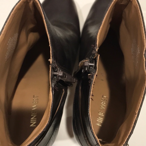 NINE WEST Kali ankle boot leather high heel zip up - Picture 7 of 8